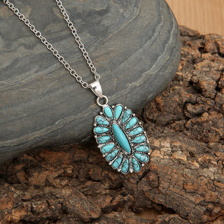 Shop Artificial Turquoise Pendant Alloy Necklace Now On Klozey Store - Trendy U.S. Premium Women Apparel & Accessories And Be Up-To-Fashion!
