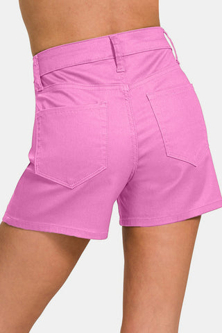 Shop Zenana High Waist Denim Shorts Now On Klozey Store - Trendy U.S. Premium Women Apparel & Accessories And Be Up-To-Fashion!