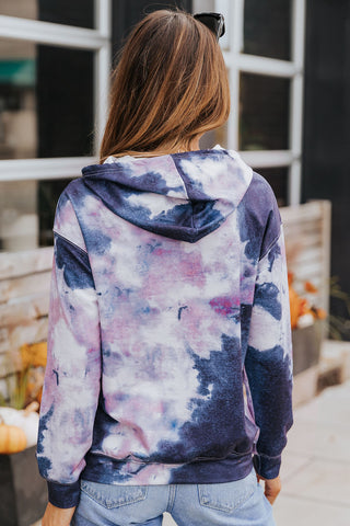 Shop Tie-Dye Dropped Shoulder Hoodie Now On Klozey Store - Trendy U.S. Premium Women Apparel & Accessories And Be Up-To-Fashion!