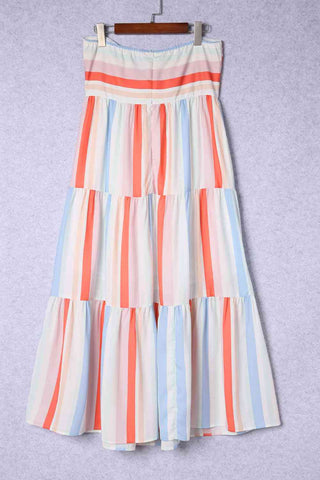 Shop Striped Strapless Sweetheart Neck Dress Now On Klozey Store - Trendy U.S. Premium Women Apparel & Accessories And Be Up-To-Fashion!