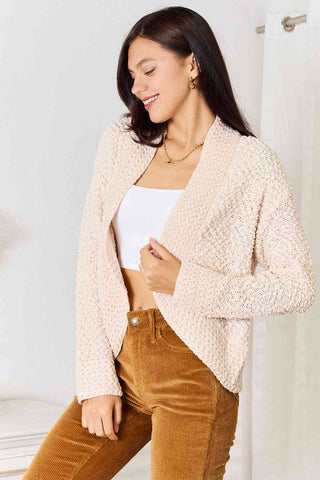 Shop Double Take Open Front Long Sleeve Cardigan Now On Klozey Store - Trendy U.S. Premium Women Apparel & Accessories And Be Up-To-Fashion!