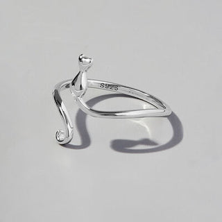 Shop Cat Shape 925 Sterling Silver Ring Now On Klozey Store - Trendy U.S. Premium Women Apparel & Accessories And Be Up-To-Fashion!
