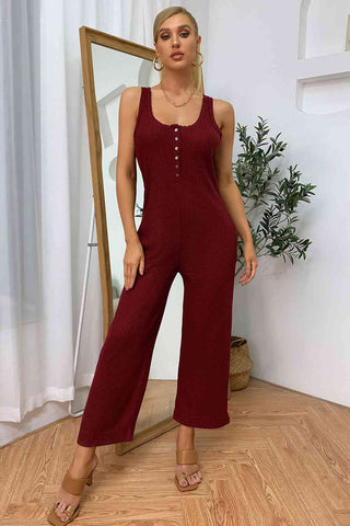Shop Sleeveless Straight Leg Jumpsuit Now On Klozey Store - Trendy U.S. Premium Women Apparel & Accessories And Be Up-To-Fashion!