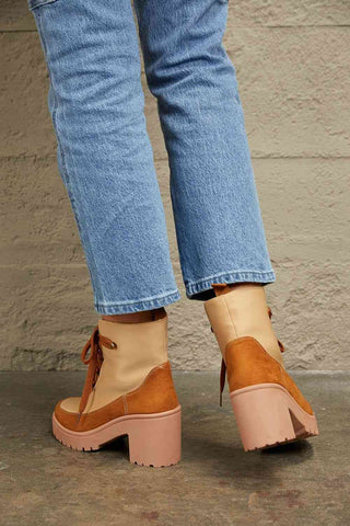 Shop East Lion Corp Lace Up Lug Booties Now On Klozey Store - Trendy U.S. Premium Women Apparel & Accessories And Be Up-To-Fashion!