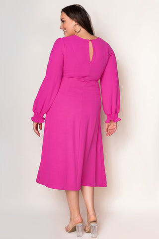 Shop Twist Front V-Neck Flounce Sleeve Dress Now On Klozey Store - U.S. Fashion And Be Up-To-Fashion!