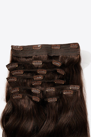 Shop 18" 200g #2 Natural Clip-in Hair Extension Human Hair Now On Klozey Store - Trendy U.S. Premium Women Apparel & Accessories And Be Up-To-Fashion!