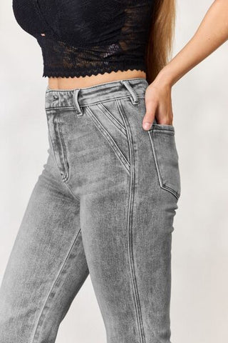 Shop Kancan High Waist Slim Flare Jeans Now On Klozey Store - Trendy U.S. Premium Women Apparel & Accessories And Be Up-To-Fashion!