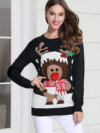 Shop Rudolph Round Neck Sweater Now On Klozey Store - Trendy U.S. Premium Women Apparel & Accessories And Be Up-To-Fashion!