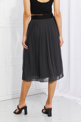 Shop Zenana Full Size Romantic At Heart Pleated Chiffon Midi Skirt Now On Klozey Store - Trendy U.S. Premium Women Apparel & Accessories And Be Up-To-Fashion!