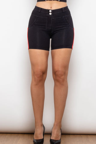 Shop Full Size Side Stripe Buttoned Denim Shorts Now On Klozey Store - U.S. Fashion And Be Up-To-Fashion!