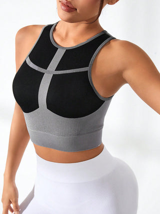 Shop Color Block Round Neck Active Tank Now On Klozey Store - Trendy U.S. Premium Women Apparel & Accessories And Be Up-To-Fashion!