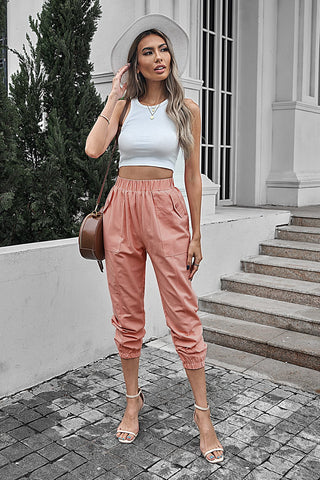 Shop Elastic Waist Joggers with Pockets Now On Klozey Store - Trendy U.S. Premium Women Apparel & Accessories And Be Up-To-Fashion!