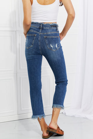 Shop RISEN Full Size Undone Chic Straight Leg Jeans Now On Klozey Store - U.S. Fashion And Be Up-To-Fashion!