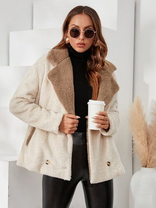 Shop Fuzzy Button Up Dropped Shoulder Coat Now On Klozey Store - Trendy U.S. Premium Women Apparel & Accessories And Be Up-To-Fashion!