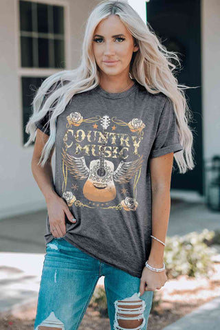 Shop COUNTRY MUSIC Graphic T-Shirt Now On Klozey Store - Trendy U.S. Premium Women Apparel & Accessories And Be Up-To-Fashion!