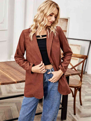 Shop Can't Miss It One-Button Blazer Now On Klozey Store - Trendy U.S. Premium Women Apparel & Accessories And Be Up-To-Fashion!