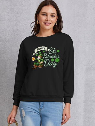 Shop HAPPY ST. PATRICK'S DAY Round Neck Sweatshirt Now On Klozey Store - Trendy U.S. Premium Women Apparel & Accessories And Be Up-To-Fashion!