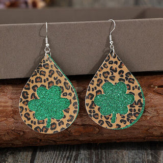 Shop Leopard Hollowed Leather Teardrop Earrings Now On Klozey Store - Trendy U.S. Premium Women Apparel & Accessories And Be Up-To-Fashion!