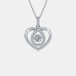 Shop Moissanite 925 Sterling Silver Heart Shape Necklace Now On Klozey Store - Trendy U.S. Premium Women Apparel & Accessories And Be Up-To-Fashion!