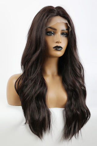 Shop 13*2" Lace Front Wigs Synthetic Long Wave 26" Heat Safe 150% Density in Brown Now On Klozey Store - Trendy U.S. Premium Women Apparel & Accessories And Be Up-To-Fashion!
