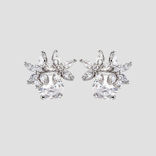 Shop Zircon 925 Sterling Silver Flower Stud Earrings Now On Klozey Store - Trendy U.S. Premium Women Apparel & Accessories And Be Up-To-Fashion!