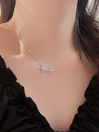 Shop Zircon 925 Sterling Silver Butterfly Necklace Now On Klozey Store - Trendy U.S. Premium Women Apparel & Accessories And Be Up-To-Fashion!
