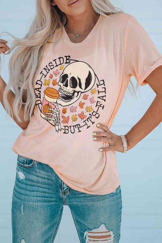 Shop Graphic Round Neck Short Sleeve T-Shirt Now On Klozey Store - Trendy U.S. Premium Women Apparel & Accessories And Be Up-To-Fashion!