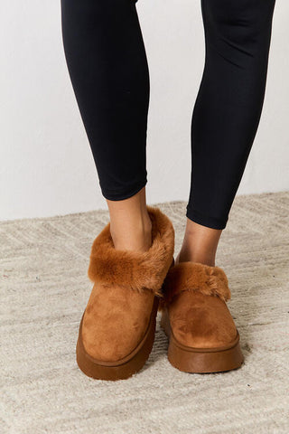 Shop Legend Footwear Furry Chunky Platform Ankle Boots Now On Klozey Store - Trendy U.S. Premium Women Apparel & Accessories And Be Up-To-Fashion!