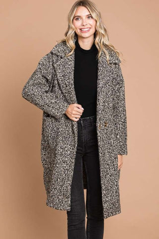 Shop Culture Code Full Size Lapel Collar Double Breast Teddy Coat Now On Klozey Store - Trendy U.S. Premium Women Apparel & Accessories And Be Up-To-Fashion!