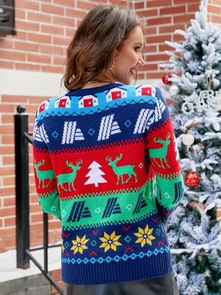 Shop Christmas Round Neck Sweater Now On Klozey Store - Trendy U.S. Premium Women Apparel & Accessories And Be Up-To-Fashion!