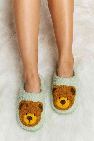 Shop Melody Teddy Bear Print Plush Slide Slippers Now On Klozey Store - Trendy U.S. Premium Women Apparel & Accessories And Be Up-To-Fashion!