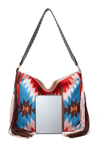Shop Geometric Canvas Tote Bag Now On Klozey Store - Trendy U.S. Premium Women Apparel & Accessories And Be Up-To-Fashion!