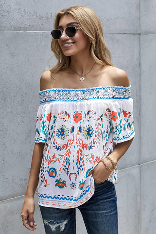 Shop Floral Off-Shoulder Blouse Now On Klozey Store - Trnedy U.S. Premium Women Apparel & Accessories And Be Up-To-Fashion!