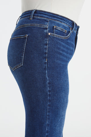 Shop BAYEAS Full Size High Waist Cat's Whisker Wide Leg Jeans Now On Klozey Store - Trendy U.S. Premium Women Apparel & Accessories And Be Up-To-Fashion!