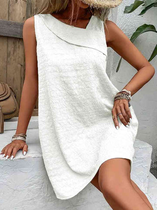 Shop Asymmetrical Neck Sleeveless Dress Now On Klozey Store - Trendy U.S. Premium Women Apparel & Accessories And Be Up-To-Fashion!