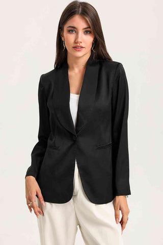 Shop Long Sleeve Shawl Collar Blazer Now On Klozey Store - Trendy U.S. Premium Women Apparel & Accessories And Be Up-To-Fashion!