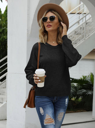Shop Round Neck Long Sleeve Sweater Now On Klozey Store - U.S. Fashion And Be Up-To-Fashion!