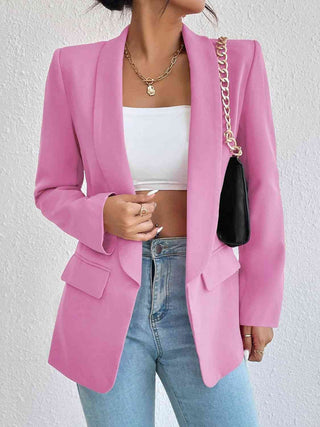 Shop Shawl Collar Long Sleeve Blazer Now On Klozey Store - Trendy U.S. Premium Women Apparel & Accessories And Be Up-To-Fashion!