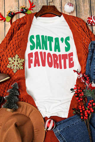 Shop SANTA'S FAVORITE Short Sleeve T-Shirt Now On Klozey Store - Trendy U.S. Premium Women Apparel & Accessories And Be Up-To-Fashion!