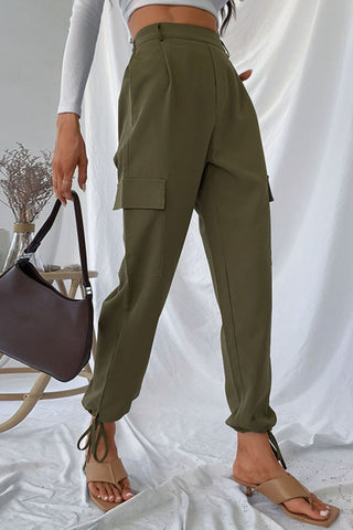 Shop Drawstring Ankle Cargo Pants Now On Klozey Store - Trendy U.S. Premium Women Apparel & Accessories And Be Up-To-Fashion!