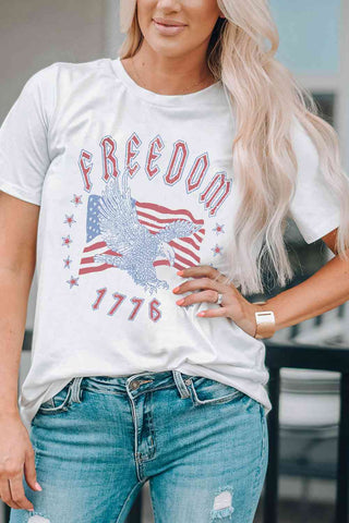 Shop FREEDOM 1776 Graphic Tee Now On Klozey Store - Trendy U.S. Premium Women Apparel & Accessories And Be Up-To-Fashion!