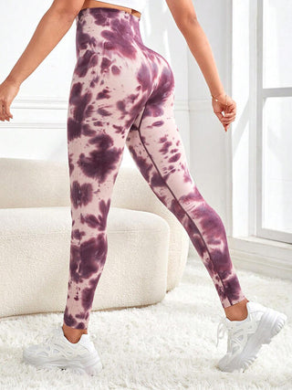 Shop Tie-Dye Wide Waistband Active Leggings Now On Klozey Store - Trendy U.S. Premium Women Apparel & Accessories And Be Up-To-Fashion!