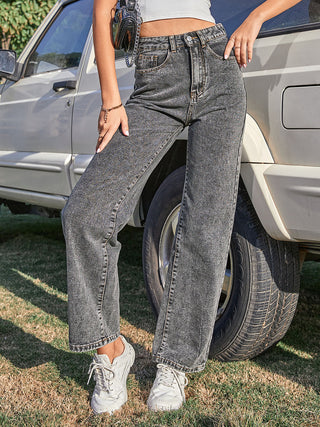 Shop Buttoned Cropped Jeans Now On Klozey Store - Trendy U.S. Premium Women Apparel & Accessories And Be Up-To-Fashion!