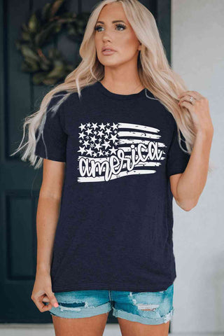 Shop AMERICA US Flag Graphic Tee Now On Klozey Store - Trendy U.S. Premium Women Apparel & Accessories And Be Up-To-Fashion!