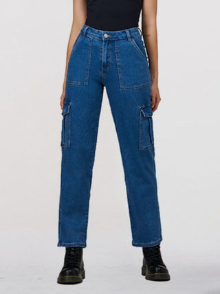 Shop Straight Leg Jeans with Pockets Now On Klozey Store - U.S. Fashion And Be Up-To-Fashion!