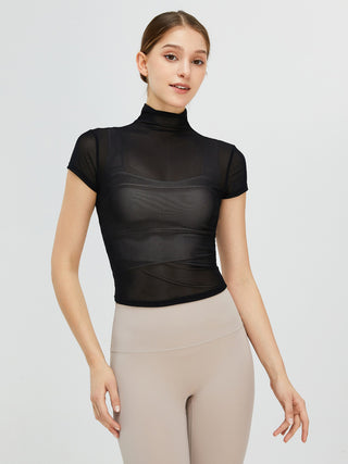 Shop Turtleneck Cap Sleeve Active T-Shirt Now On Klozey Store - Trendy U.S. Premium Women Apparel & Accessories And Be Up-To-Fashion!