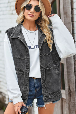 Shop Sleeveless Denim Top with A Detachable Hood Now On Klozey Store - Trendy U.S. Premium Women Apparel & Accessories And Be Up-To-Fashion!