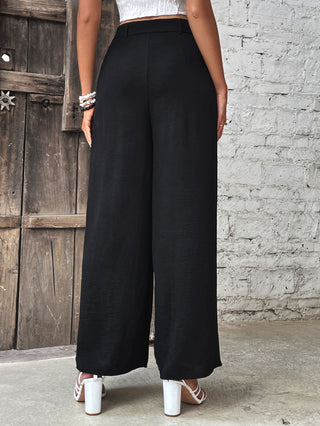 Shop Ruched High Waist Wide Leg Pants Now On Klozey Store - Trendy U.S. Premium Women Apparel & Accessories And Be Up-To-Fashion!