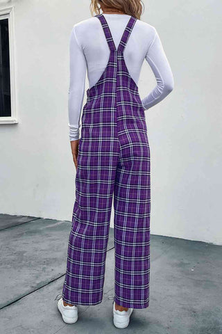 Shop Plaid Straight Leg Overalls Now On Klozey Store - Trendy U.S. Premium Women Apparel & Accessories And Be Up-To-Fashion!