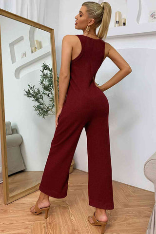 Shop Sleeveless Straight Leg Jumpsuit Now On Klozey Store - Trendy U.S. Premium Women Apparel & Accessories And Be Up-To-Fashion!